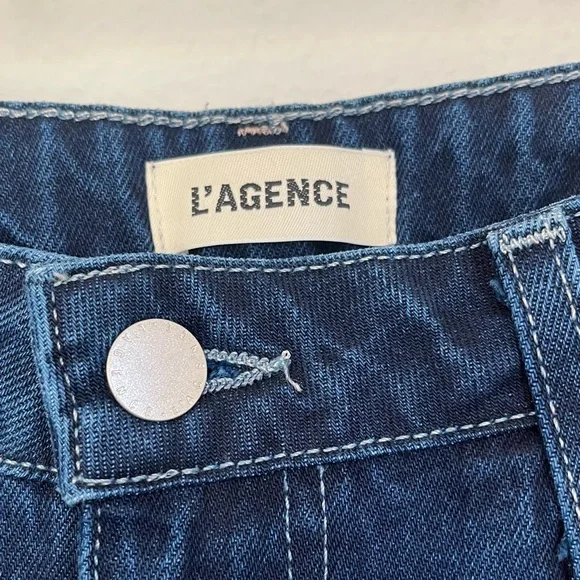 L'AGENCE Clayton High Waist Wide Leg Jeans Harlan WashNWT Premium Denim Sz 28